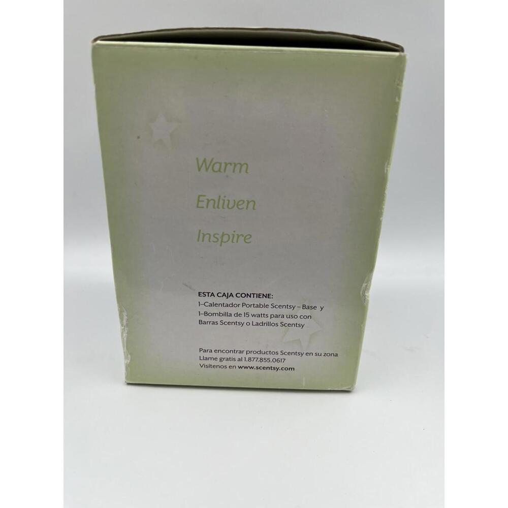 Retired Scentsy Roma Red Ceramic Plug-In Wax Warmer Round Shape w/ Box - Picture 6 of 8